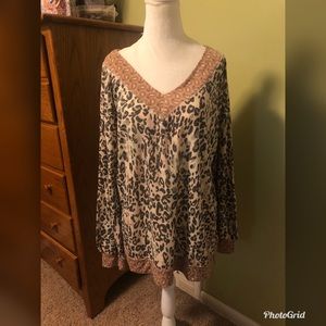 Vanilla Bay Animal & Paisley Print Top